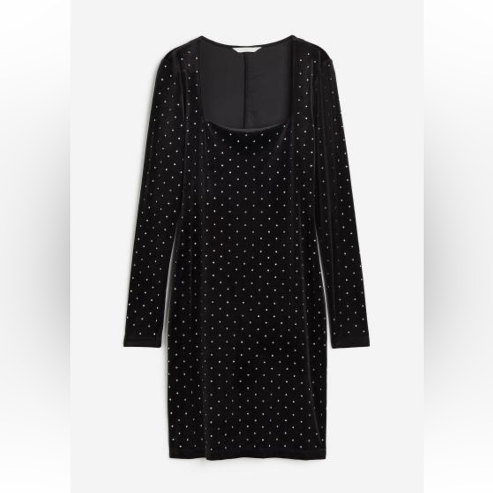 H&M Black Dress with Silver Accents